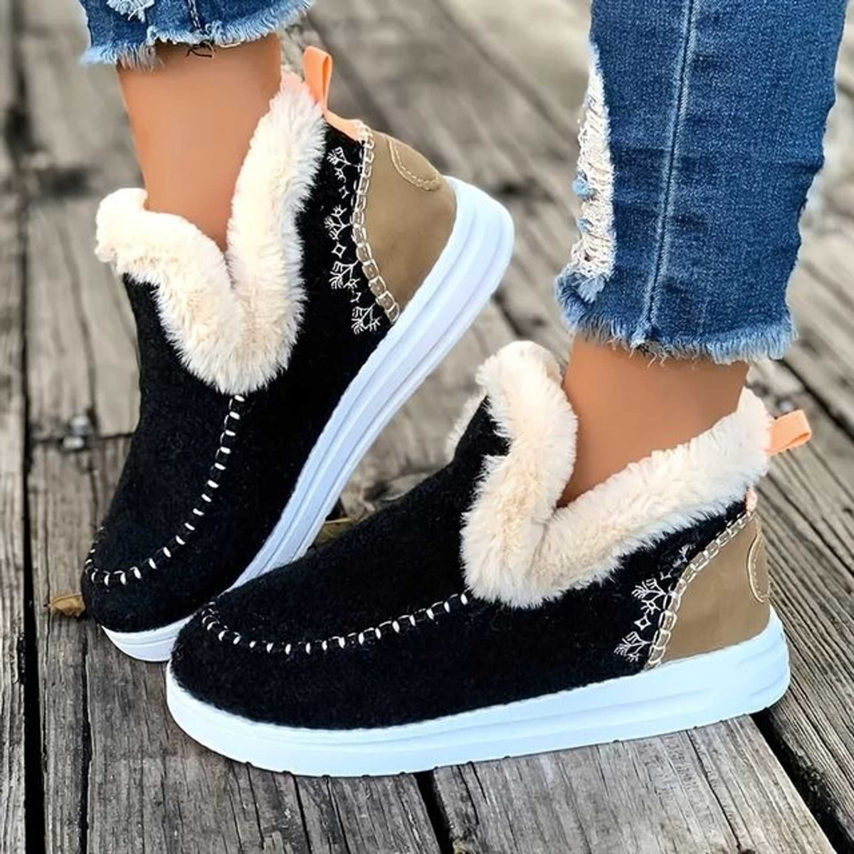 Winnie | Cozy Faux-Fur Lined Slip-On Boots