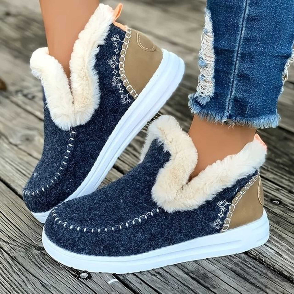 Winnie | Cozy Faux-Fur Lined Slip-On Boots