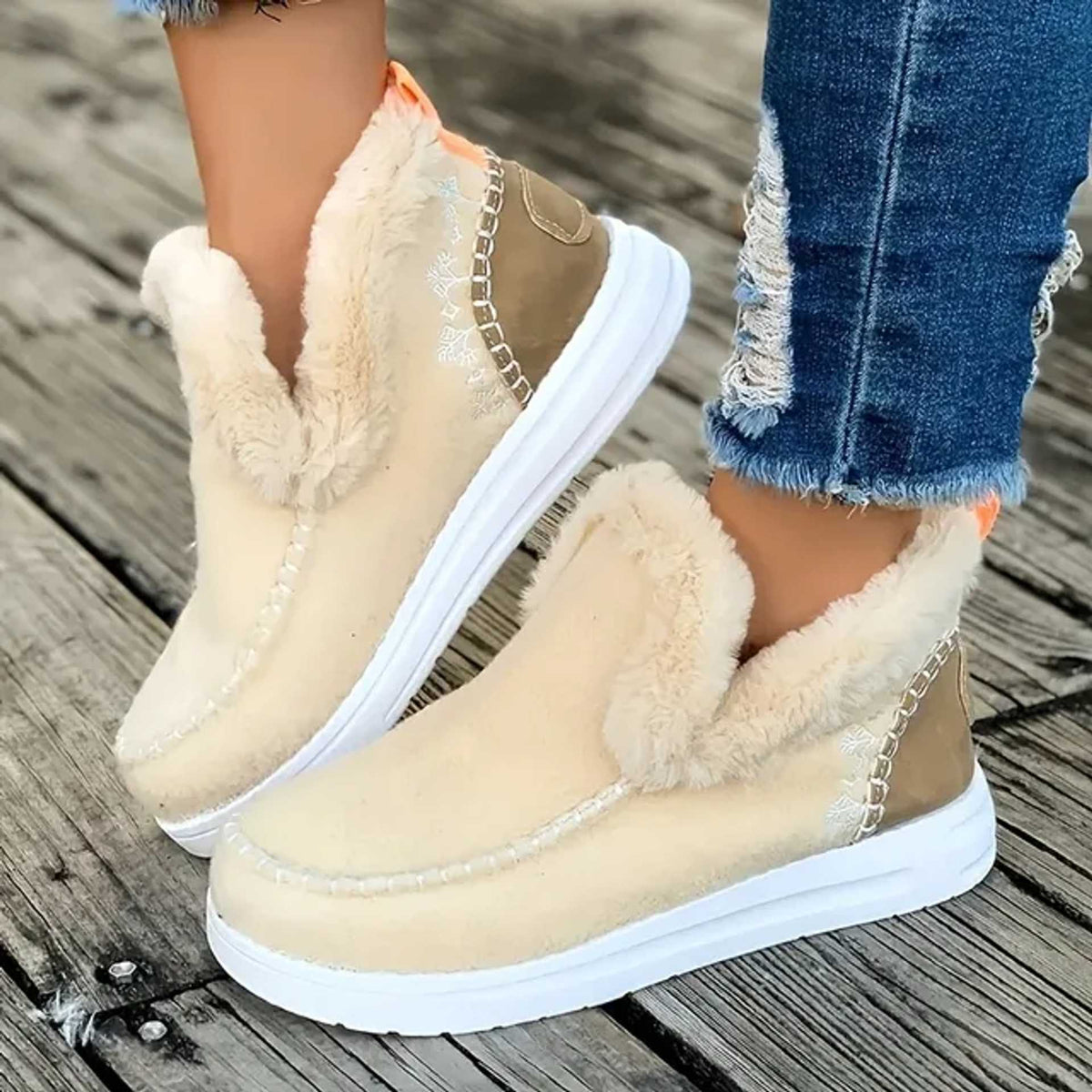 Winnie | Cozy Faux-Fur Lined Slip-On Boots
