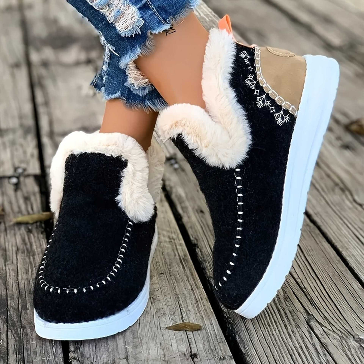 Winnie | Cozy Faux-Fur Lined Slip-On Boots