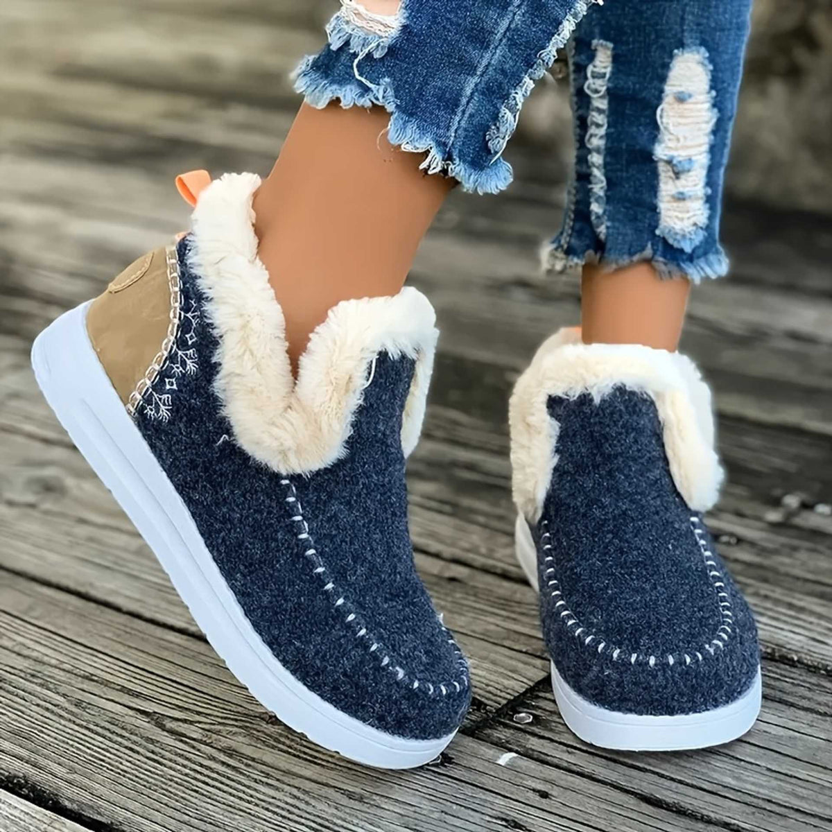 Winnie | Cozy Faux-Fur Lined Slip-On Boots