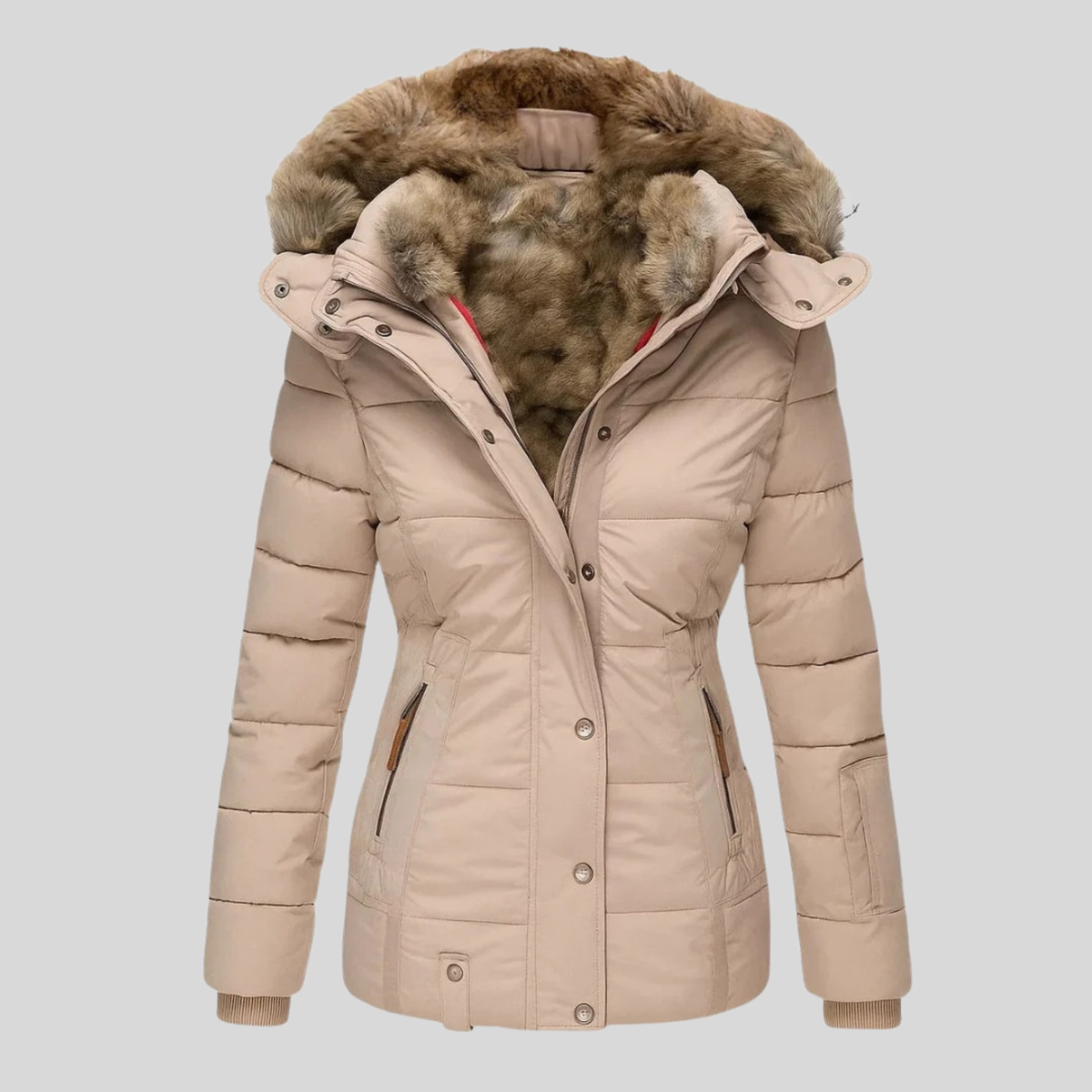 Bochra | Quilted Parka with Faux-Fur Hood