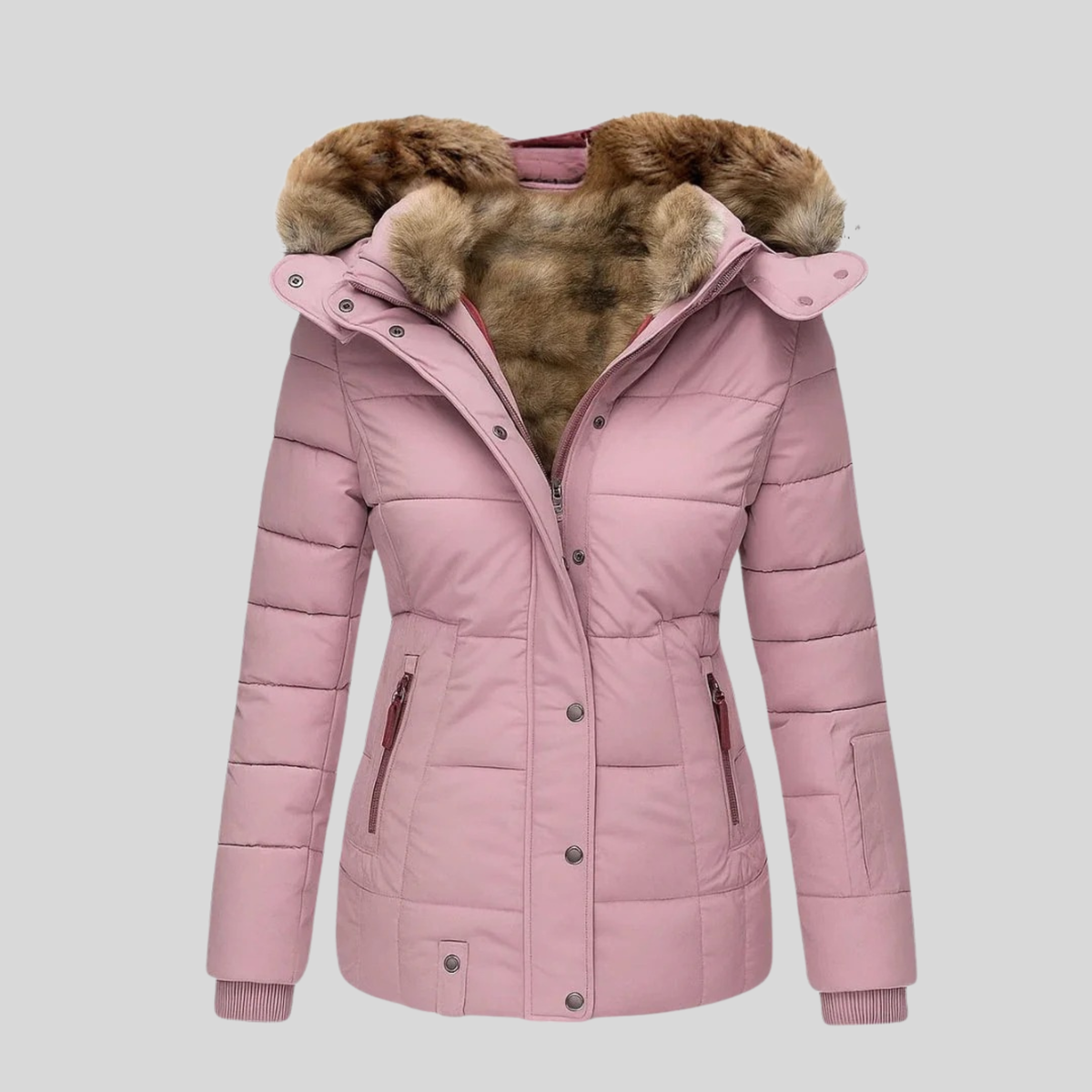Bochra | Quilted Parka with Faux-Fur Hood