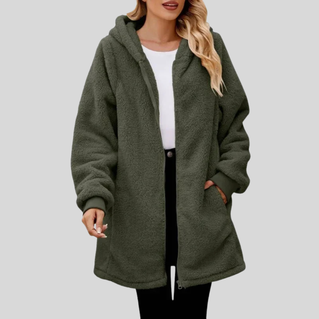 Fiorella | Hooded Fleece Zip Jacket for Women