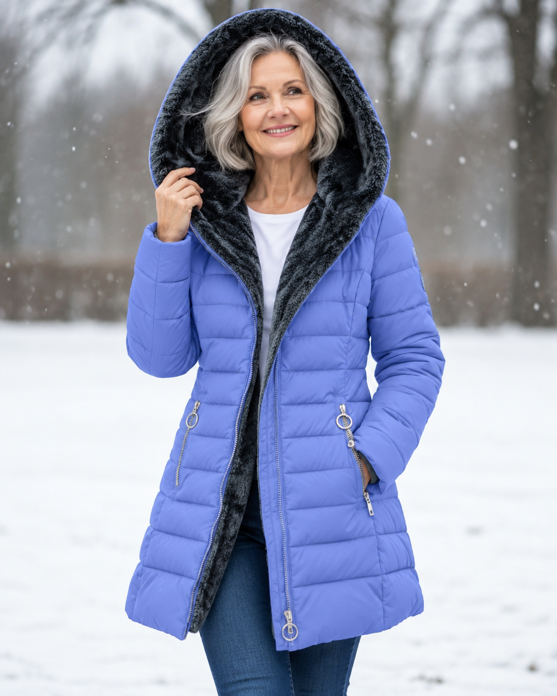 Lucette | Fleece-Lined Quilted A-Line Coat