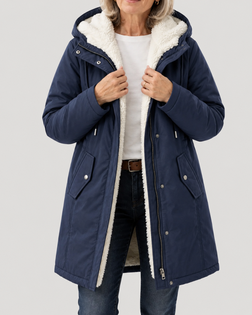 Murielle | Sherpa-Lined Hooded Winter Coat