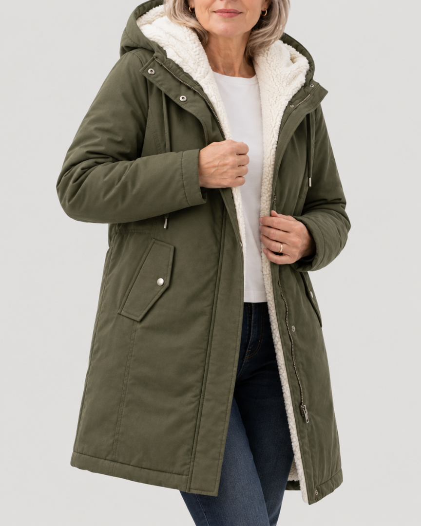 Murielle | Sherpa-Lined Hooded Winter Coat