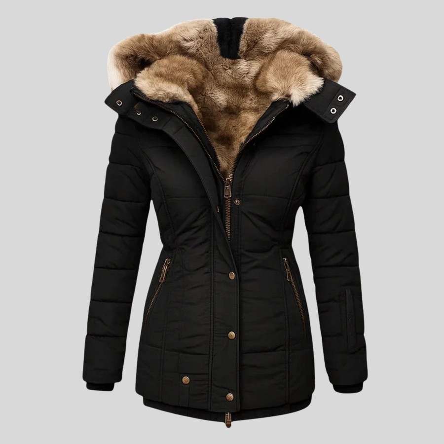 Bochra | Quilted Parka with Faux-Fur Hood