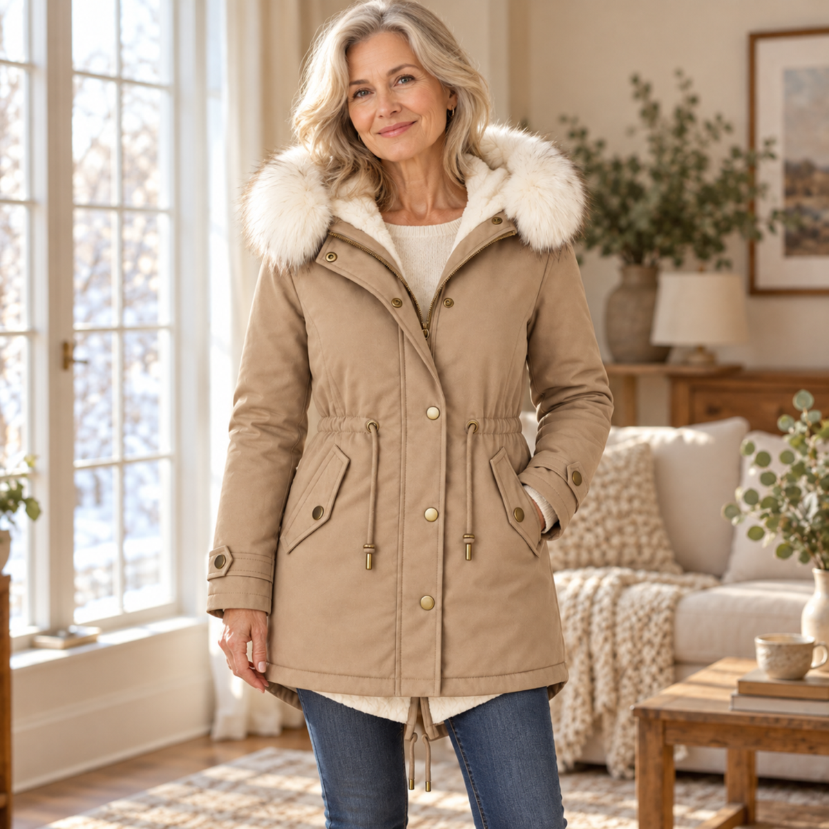 Albane | Elegant Long Winter Parka