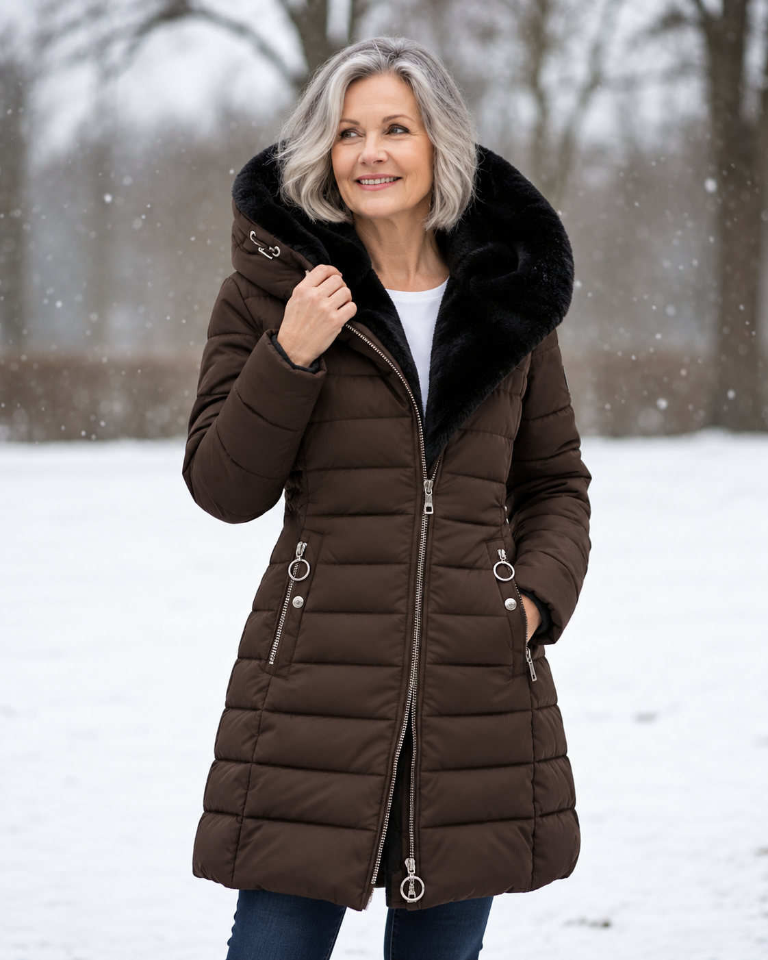 Lucette | Fleece-Lined Quilted A-Line Coat