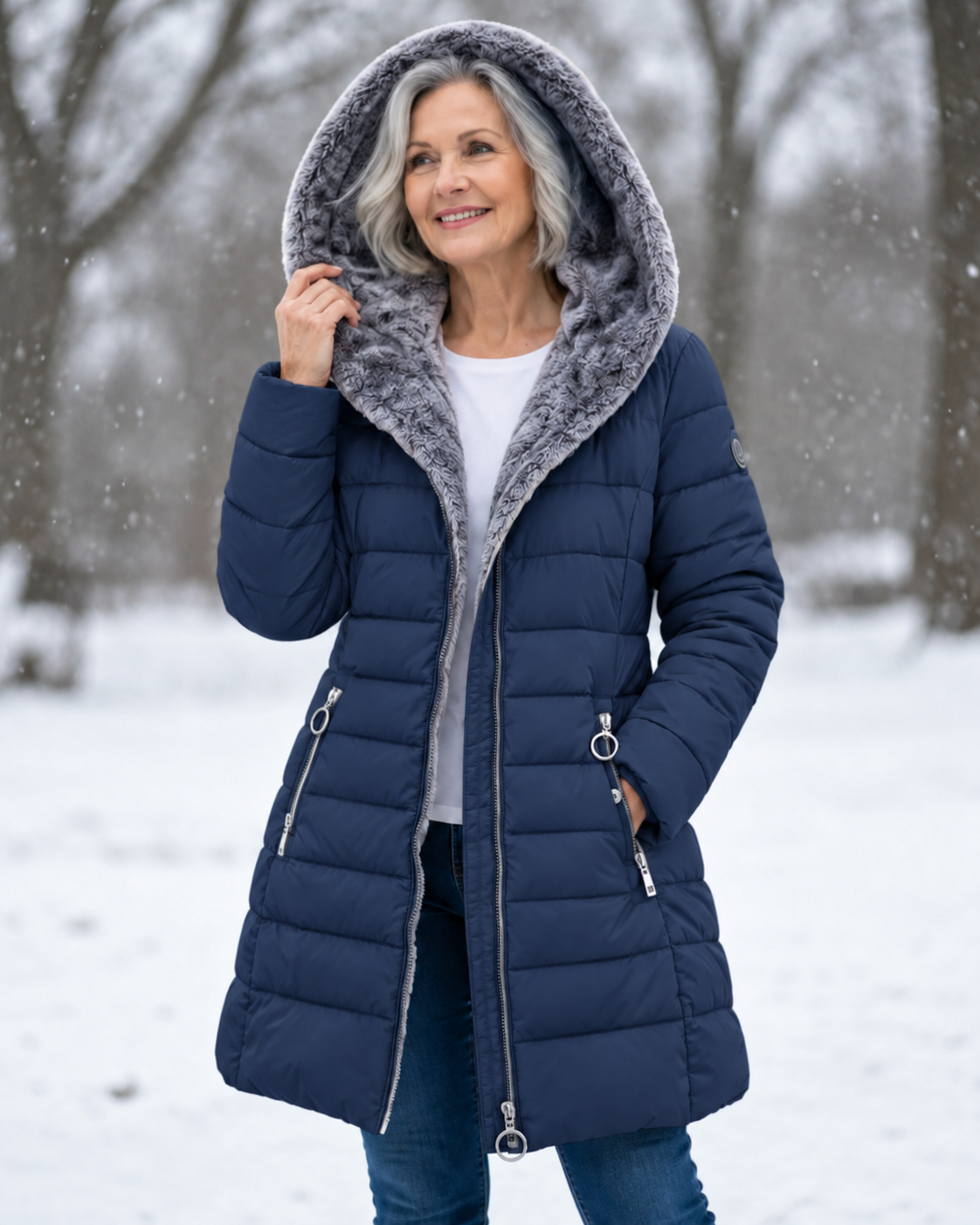 Lucette | Fleece-Lined Quilted A-Line Coat