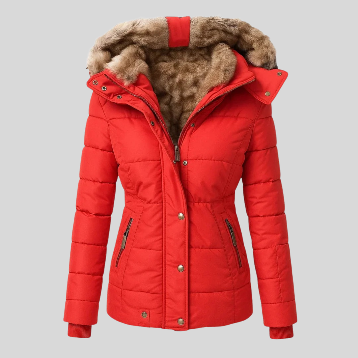 Bochra | Quilted Parka with Faux-Fur Hood
