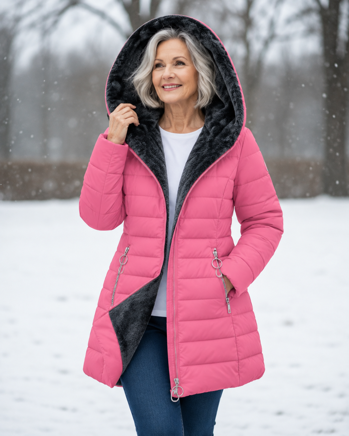 Lucette | Fleece-Lined Quilted A-Line Coat