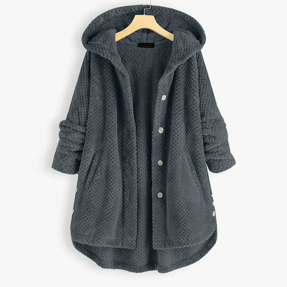 Dana | Cozy Relaxed-Fit Hooded Plush Coat