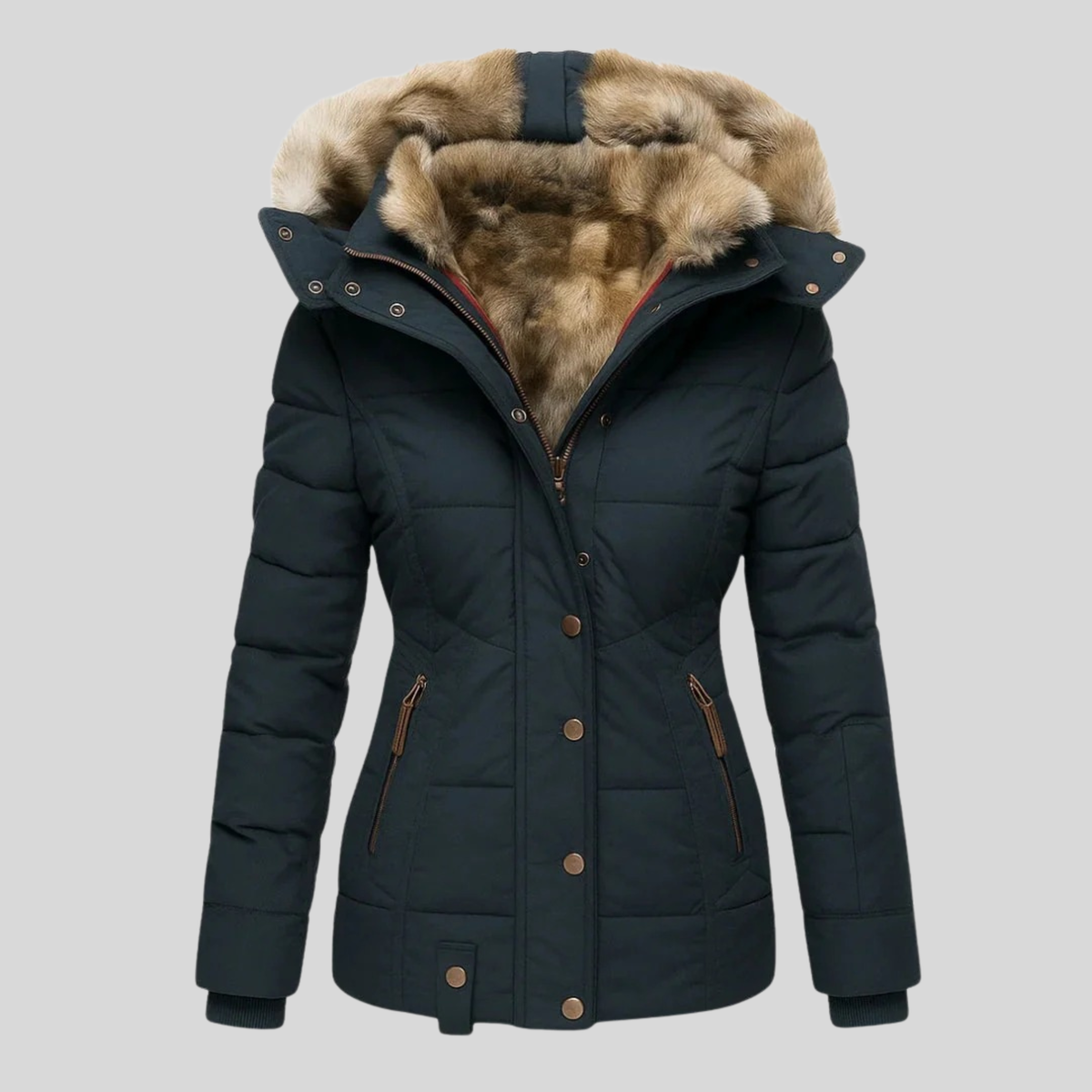 Bochra | Quilted Parka with Faux-Fur Hood