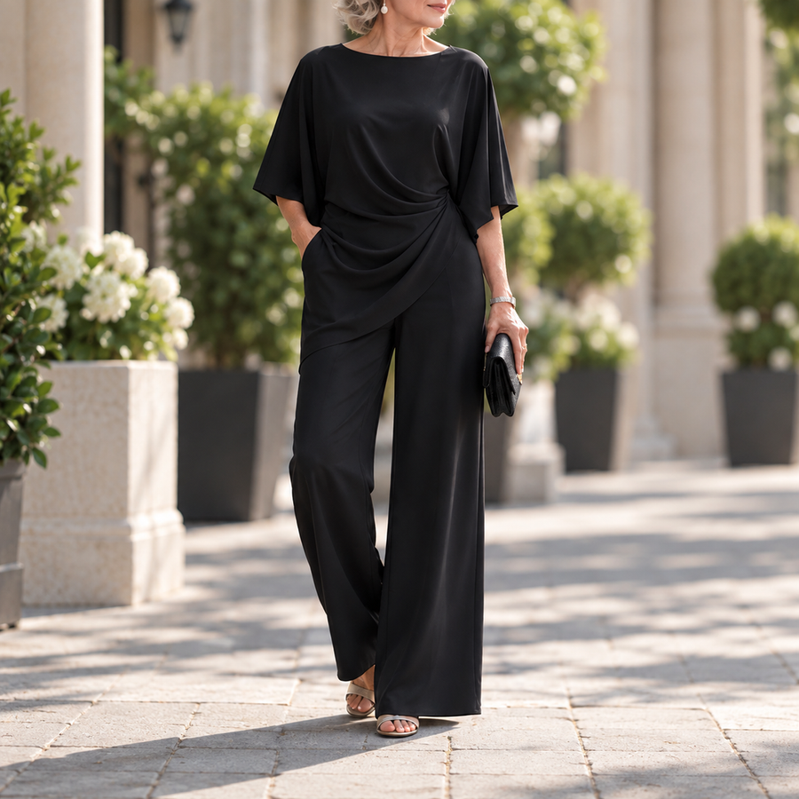 Lorna | Draped Waist Two Piece Set