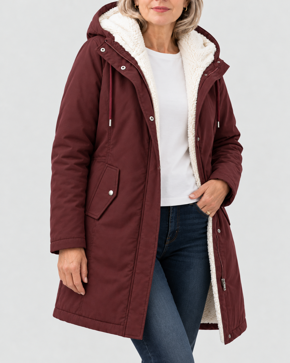 Murielle | Sherpa-Lined Hooded Winter Coat