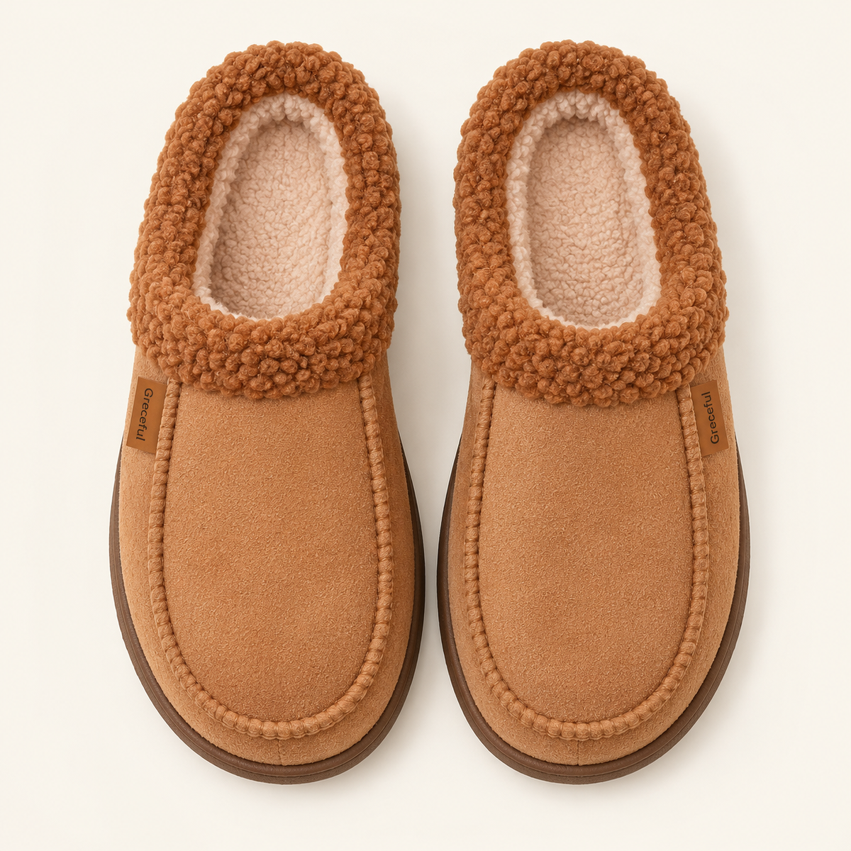 Aurora | Cozy Teddy-Collar Slippers