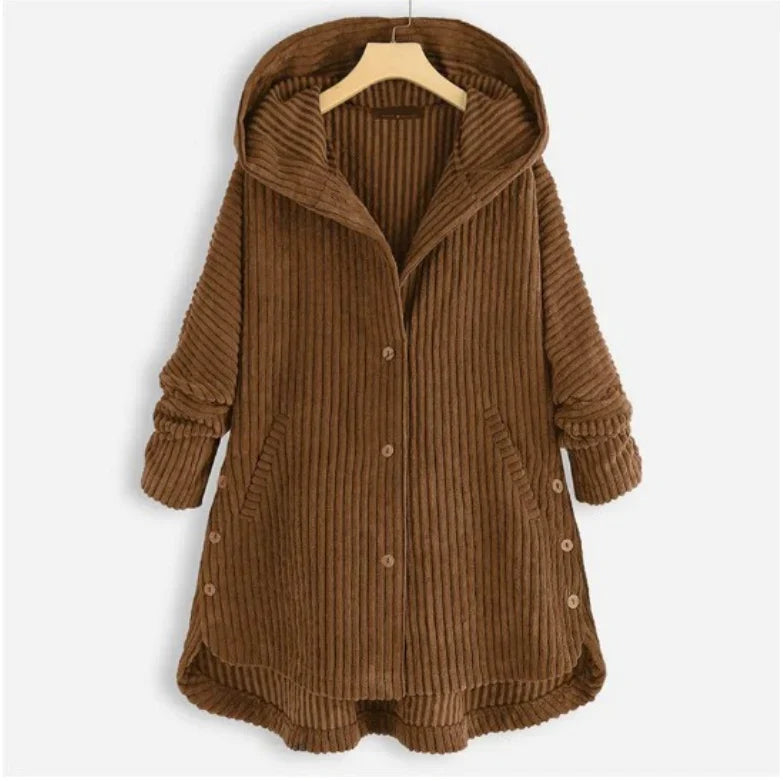 Dana | Cozy Relaxed-Fit Hooded Plush Coat