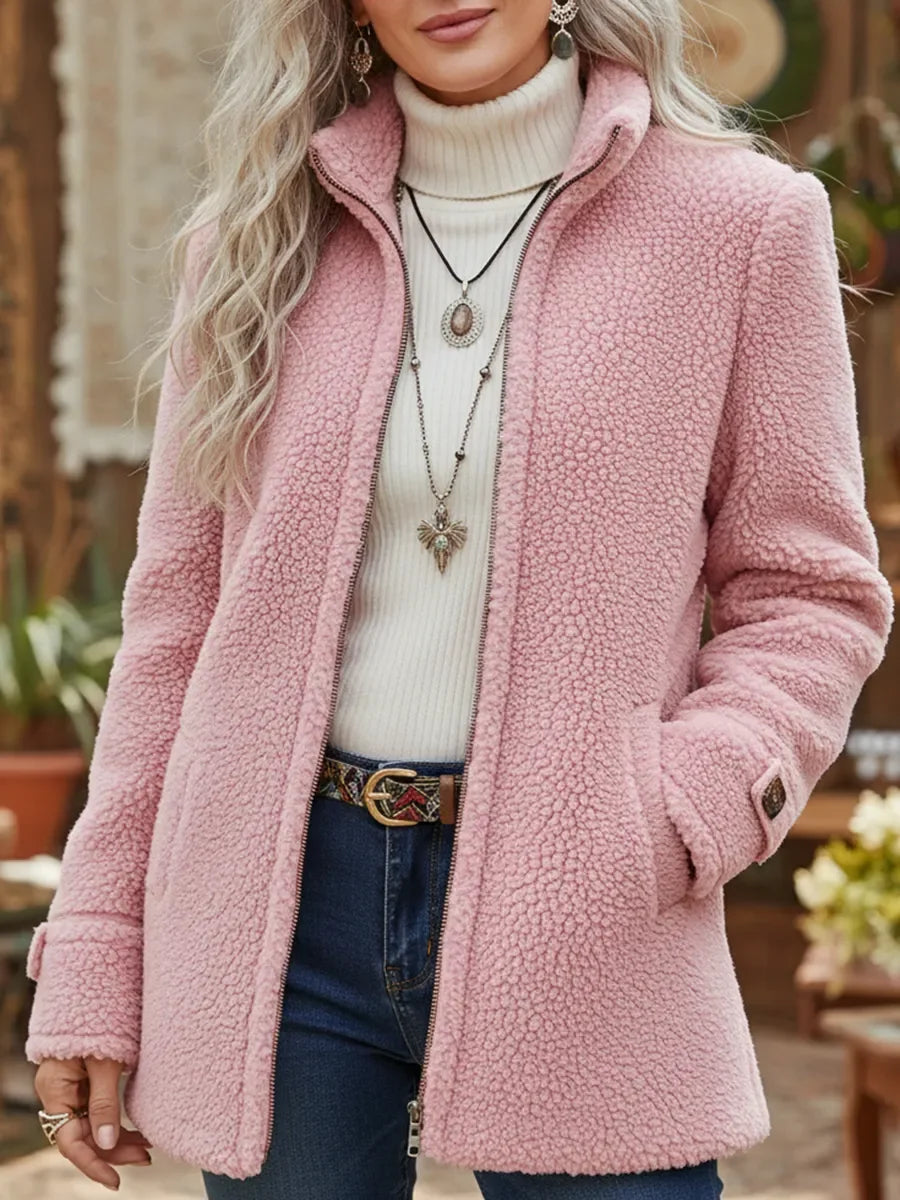 Cassandra | Soft, elegant zip-up jacket