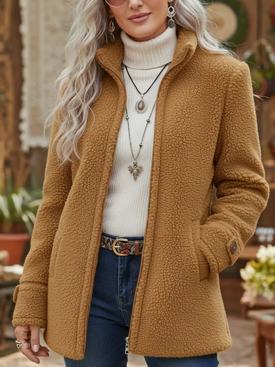 Cassandra | Soft, elegant zip-up jacket