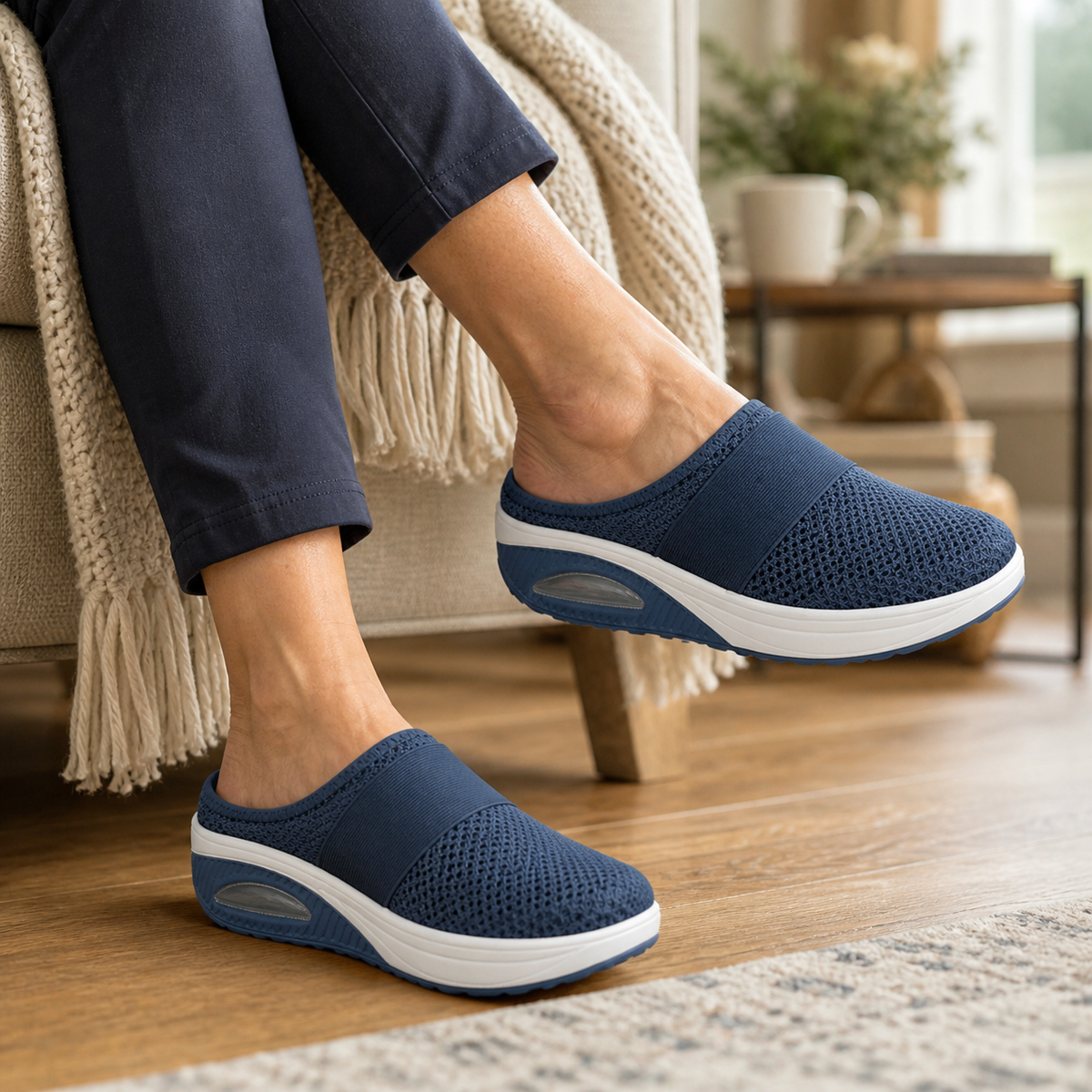 Elaine | Breathable Cushioned Slip-On Mules