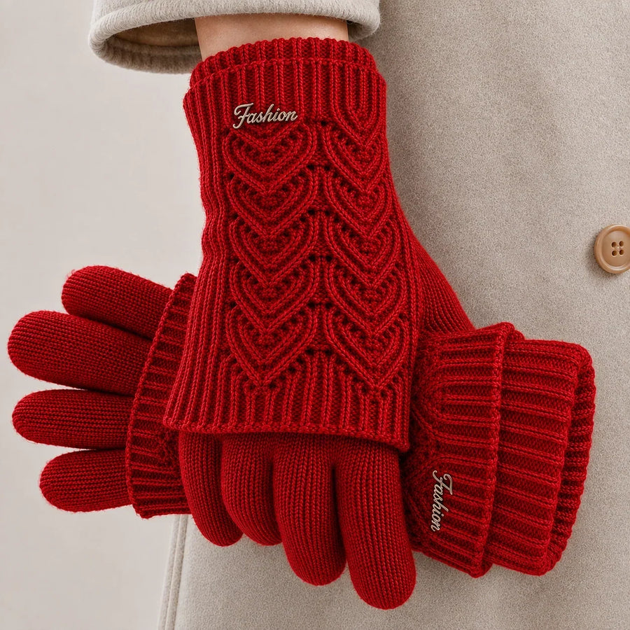 Edith | Warm Cable-Knit Gloves