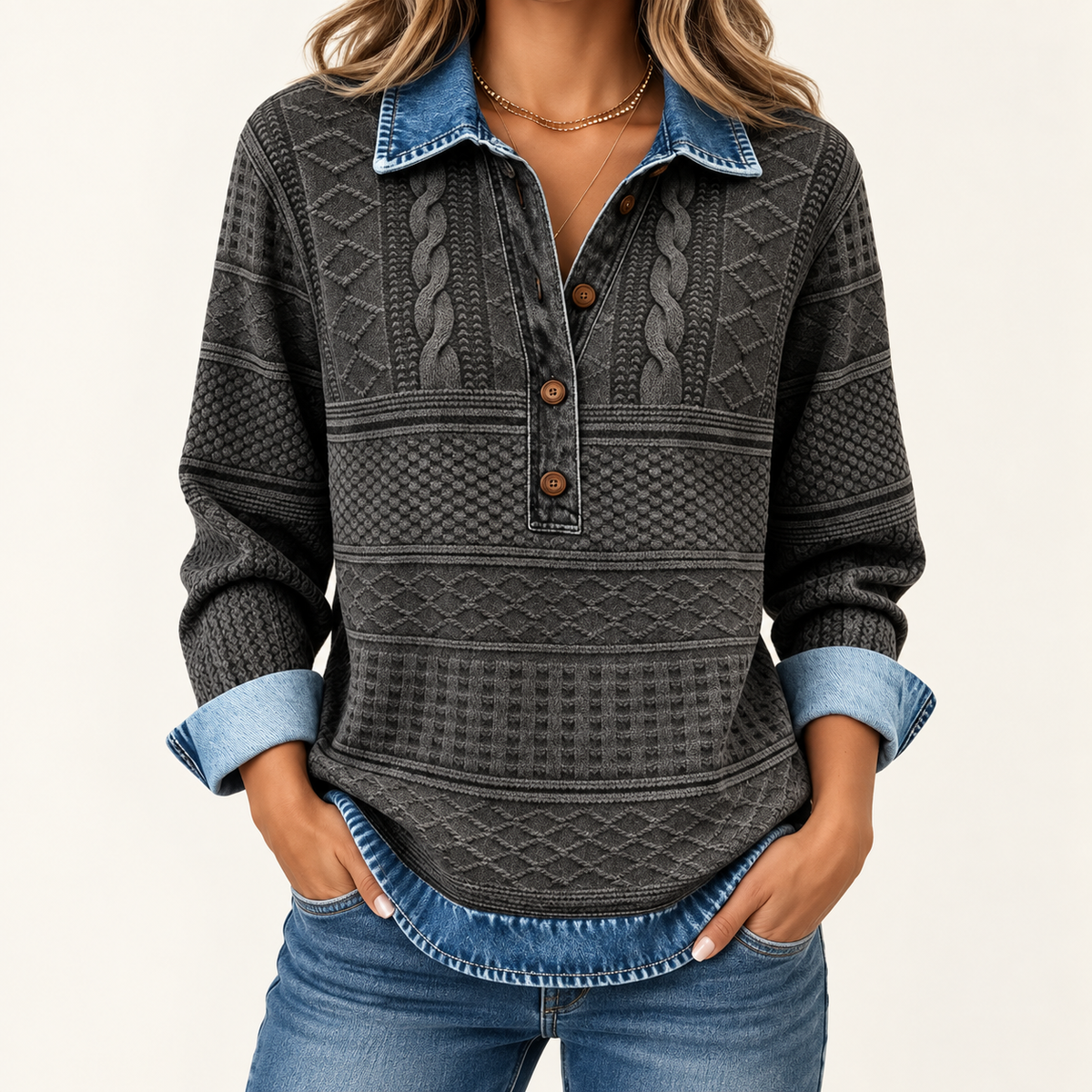 Azalea | Collared Knit Jumper