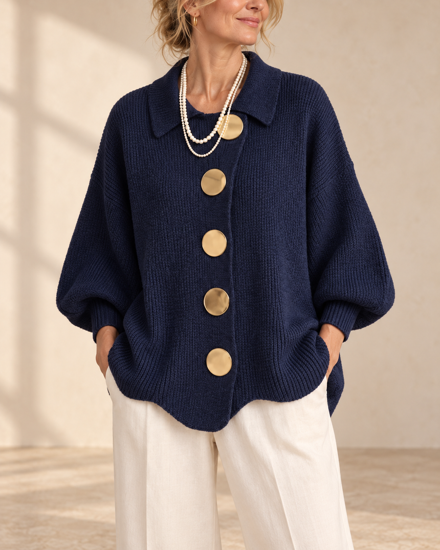 Isadora | Oversized Collared Cardigan
