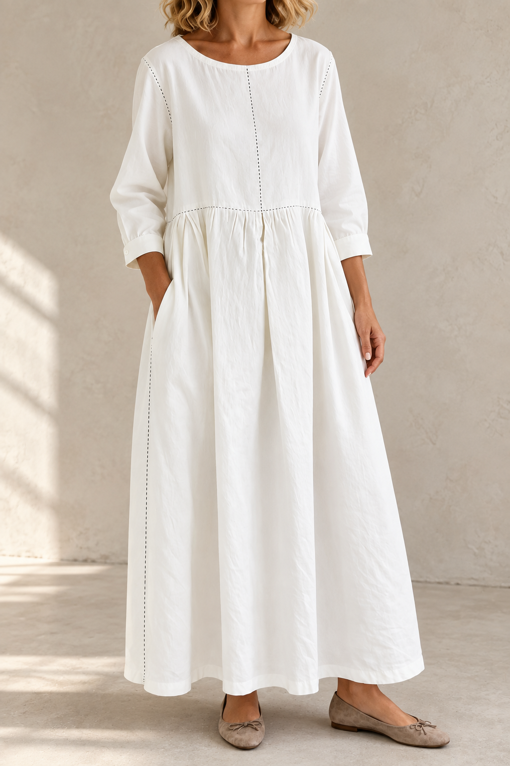 Zephyrelle - Vintage Denim Maxi Dress
