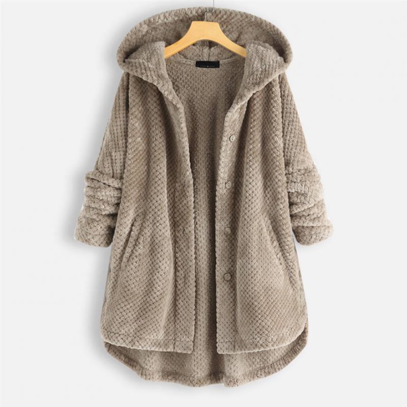 Dana | Cozy Relaxed-Fit Hooded Plush Coat