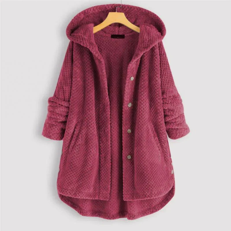 Dana | Cozy Relaxed-Fit Hooded Plush Coat