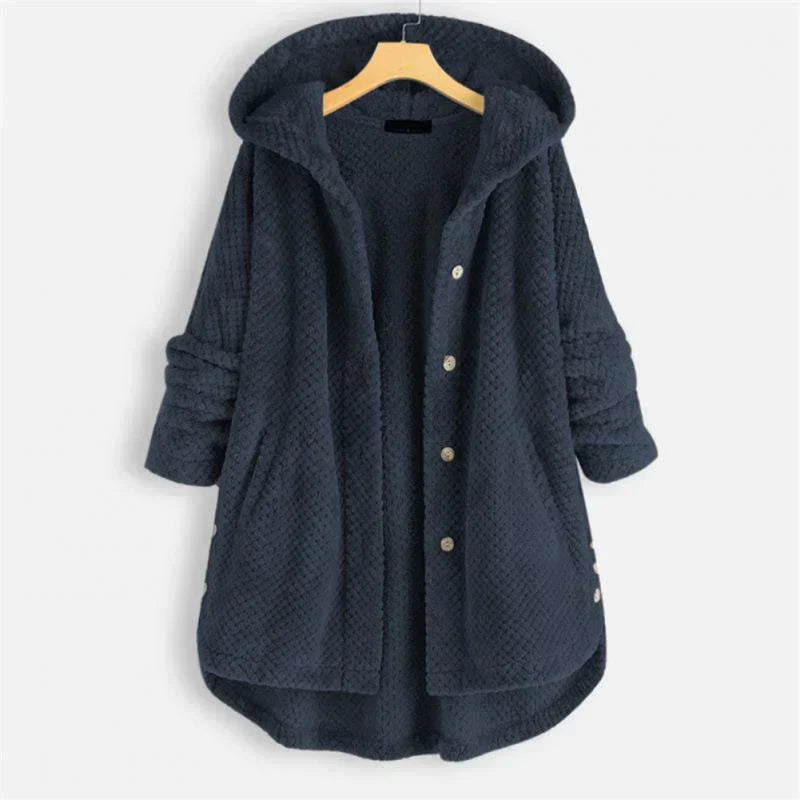 Dana | Cozy Relaxed-Fit Hooded Plush Coat