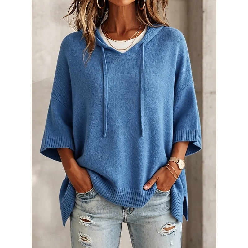 Avery | Relaxed Hooded Knit Sweater