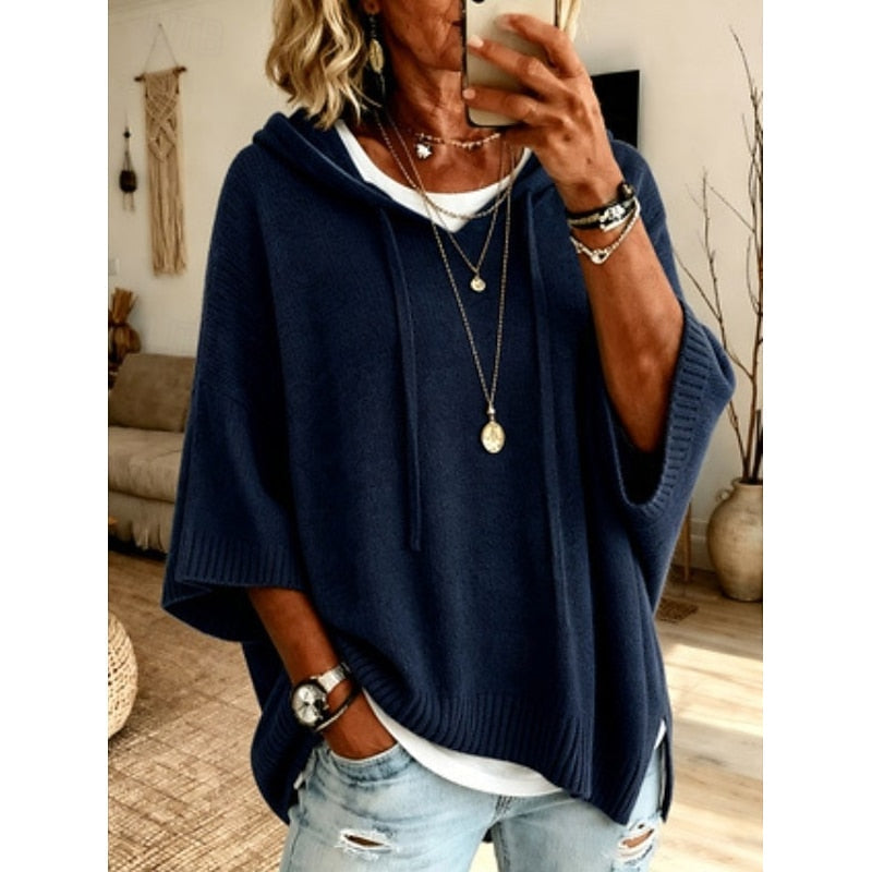 Avery | Relaxed Hooded Knit Sweater