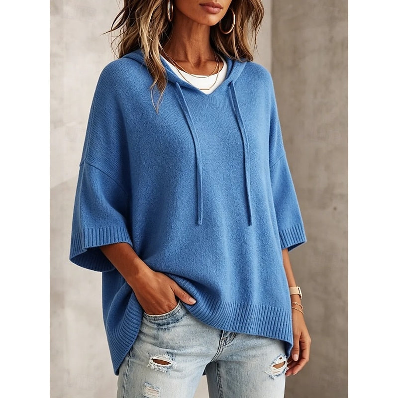 Avery | Relaxed Hooded Knit Sweater