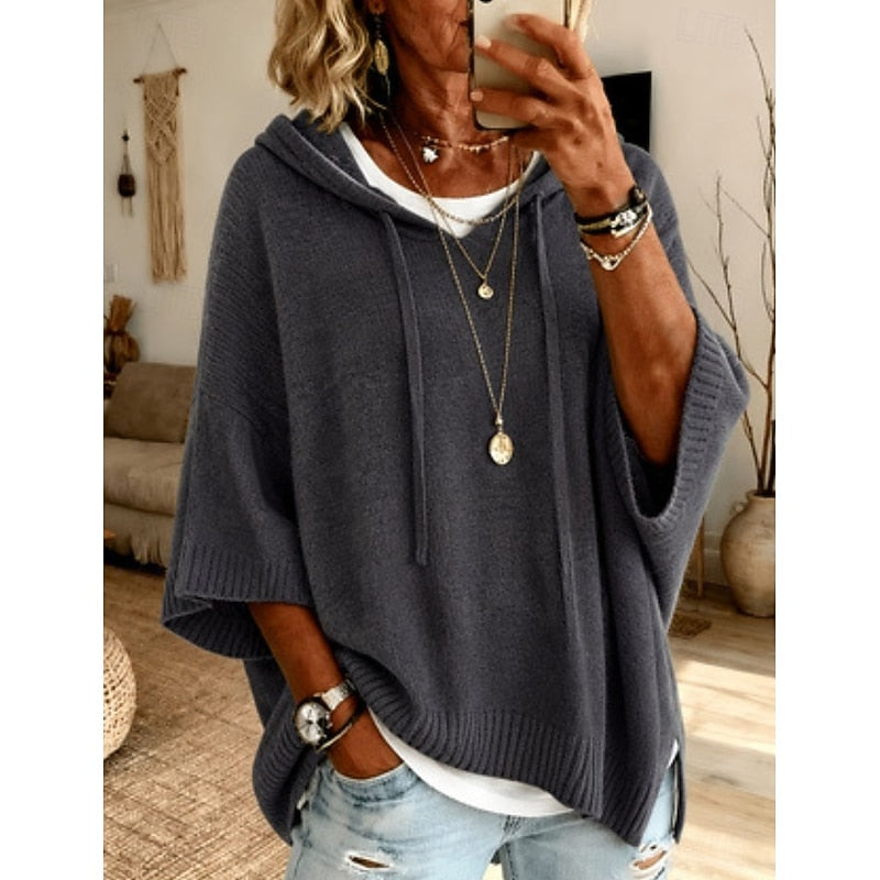 Avery | Relaxed Hooded Knit Sweater