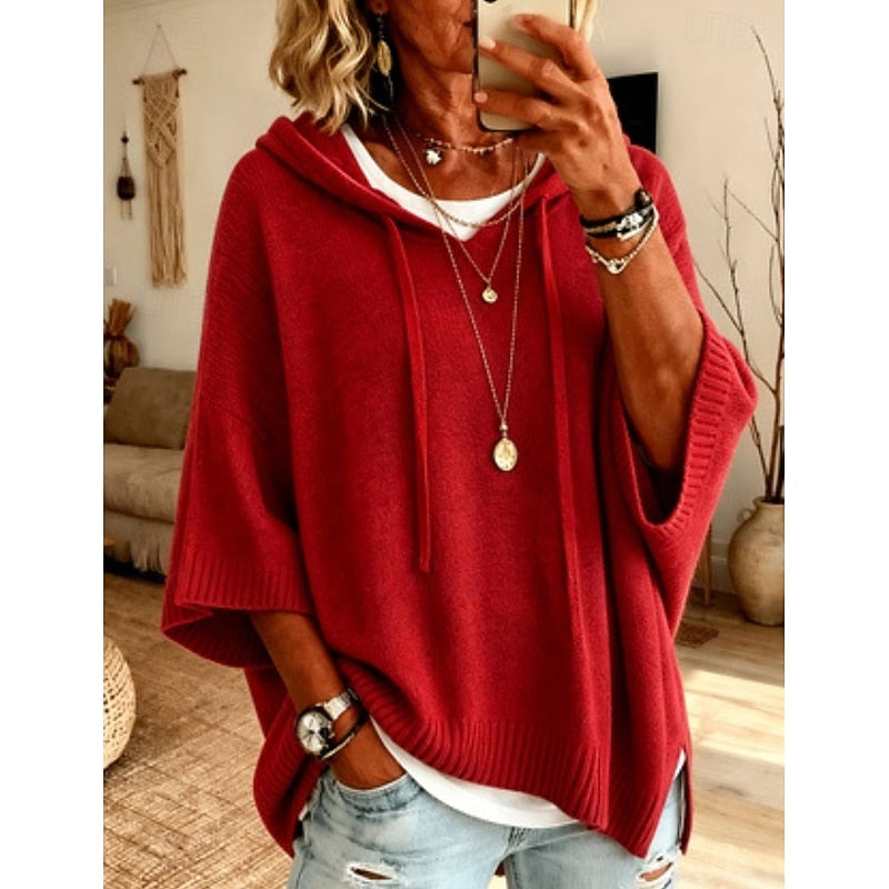 Avery | Relaxed Hooded Knit Sweater
