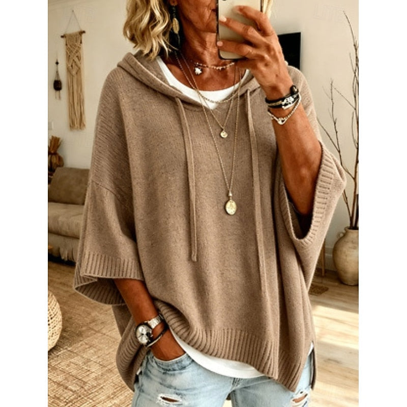 Avery | Relaxed Hooded Knit Sweater