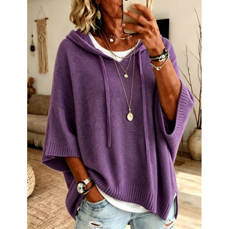 Avery | Relaxed Hooded Knit Sweater