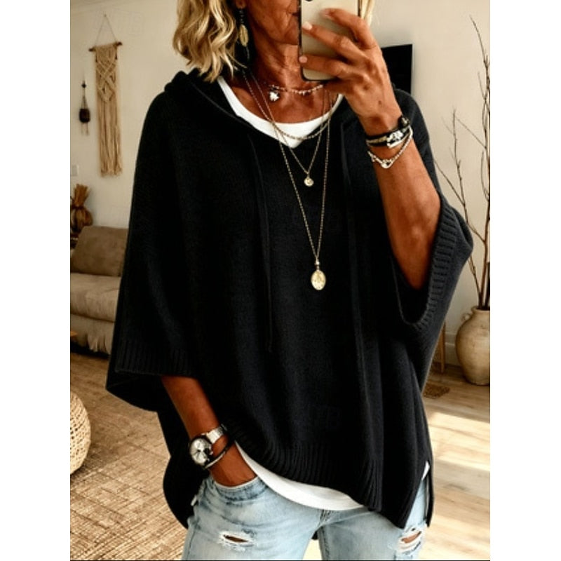 Avery | Relaxed Hooded Knit Sweater