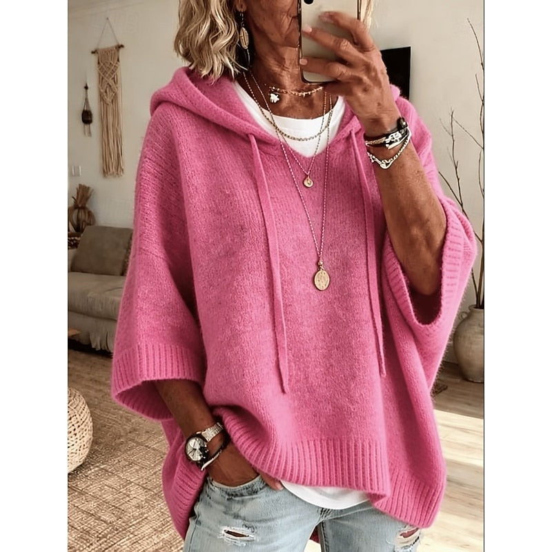 Avery | Relaxed Hooded Knit Sweater