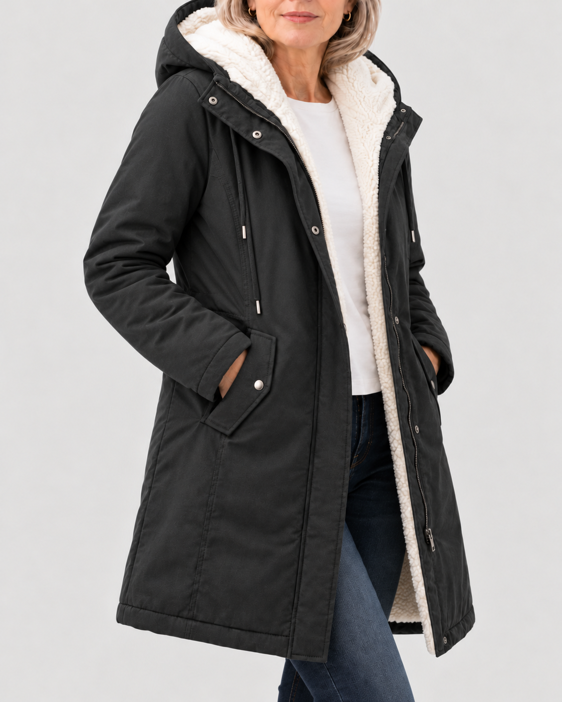 Murielle | Sherpa-Lined Hooded Winter Coat