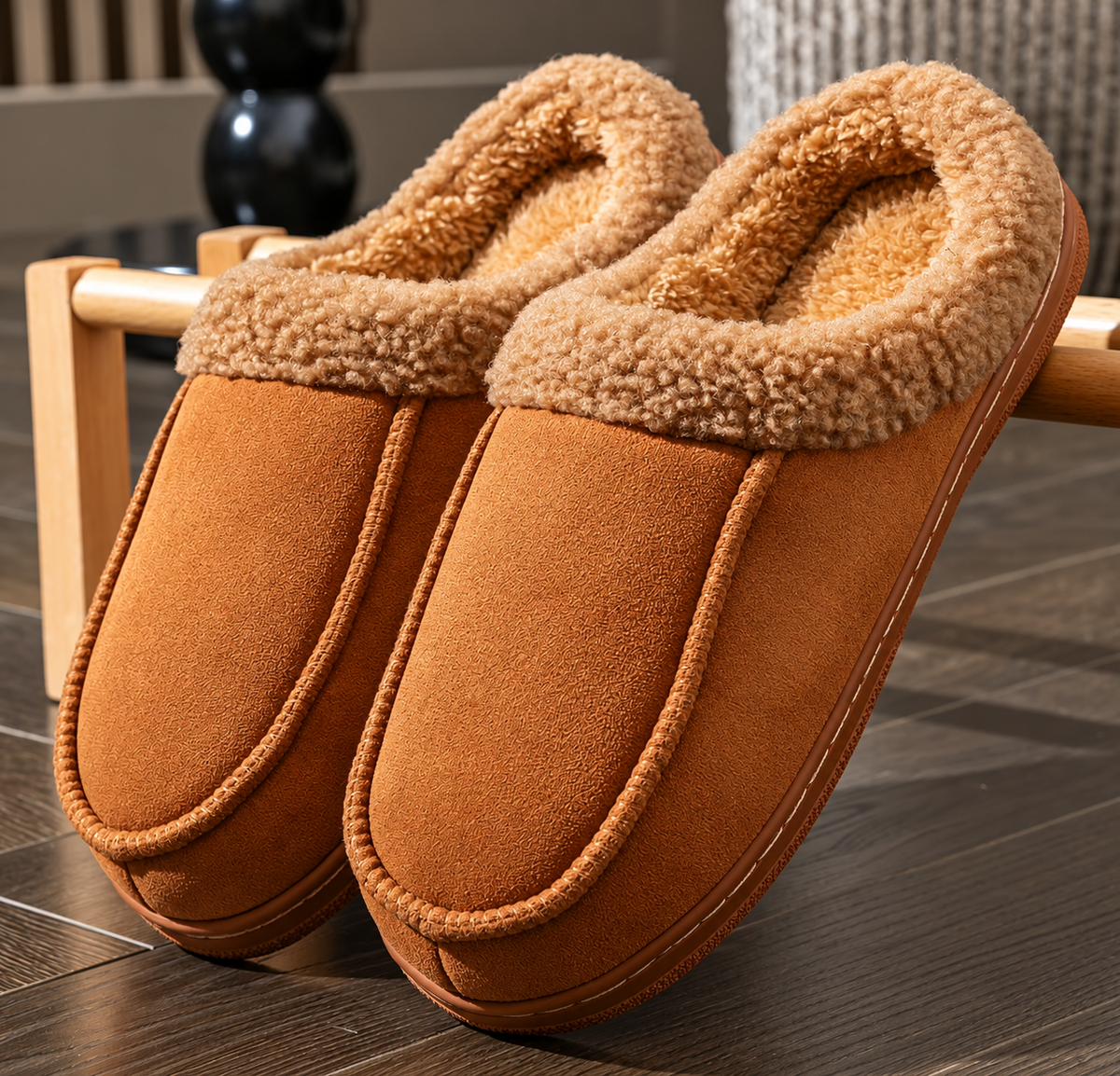 Aurora | Cozy Teddy-Collar Slippers