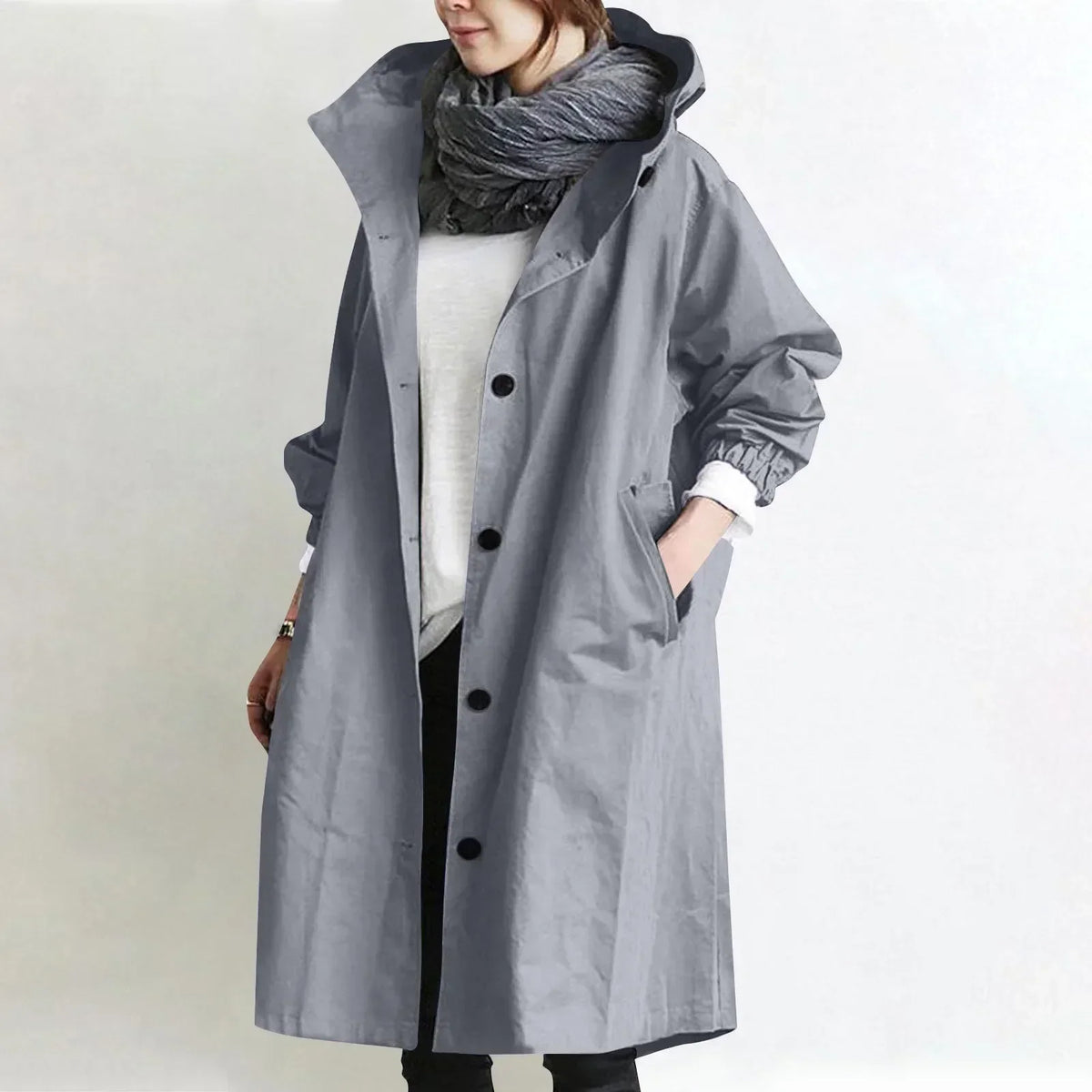 Gisèle | Elegant Hooded Trench Coat