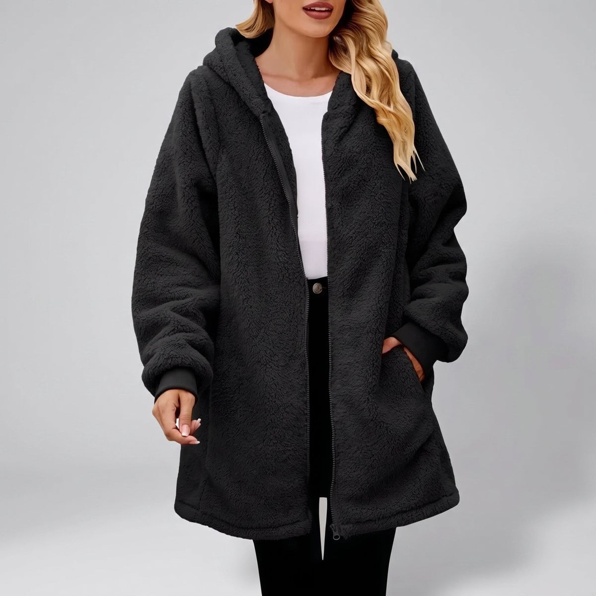 Fiorella | Hooded Fleece Zip Jacket for Women