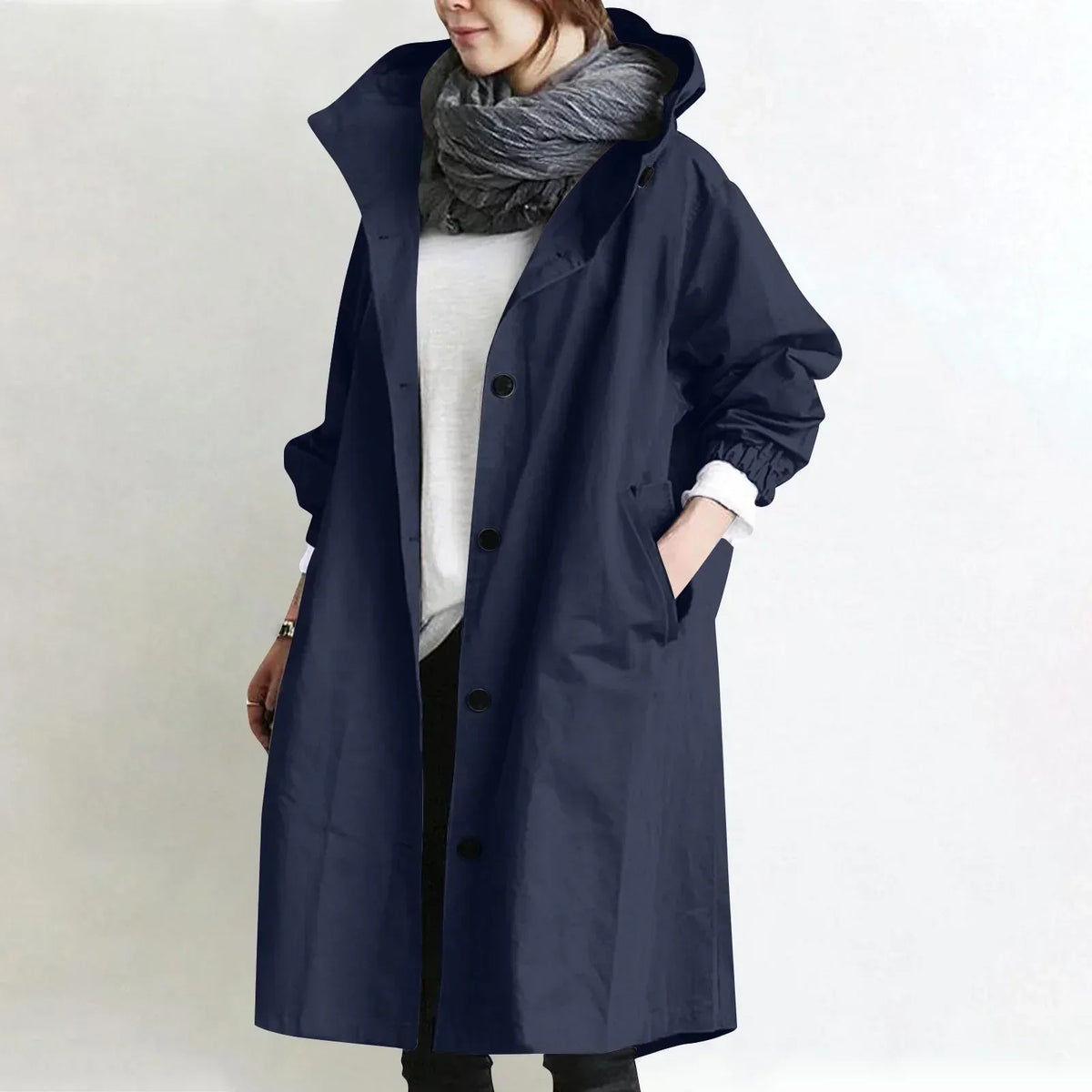 Gisèle | Elegant Hooded Trench Coat