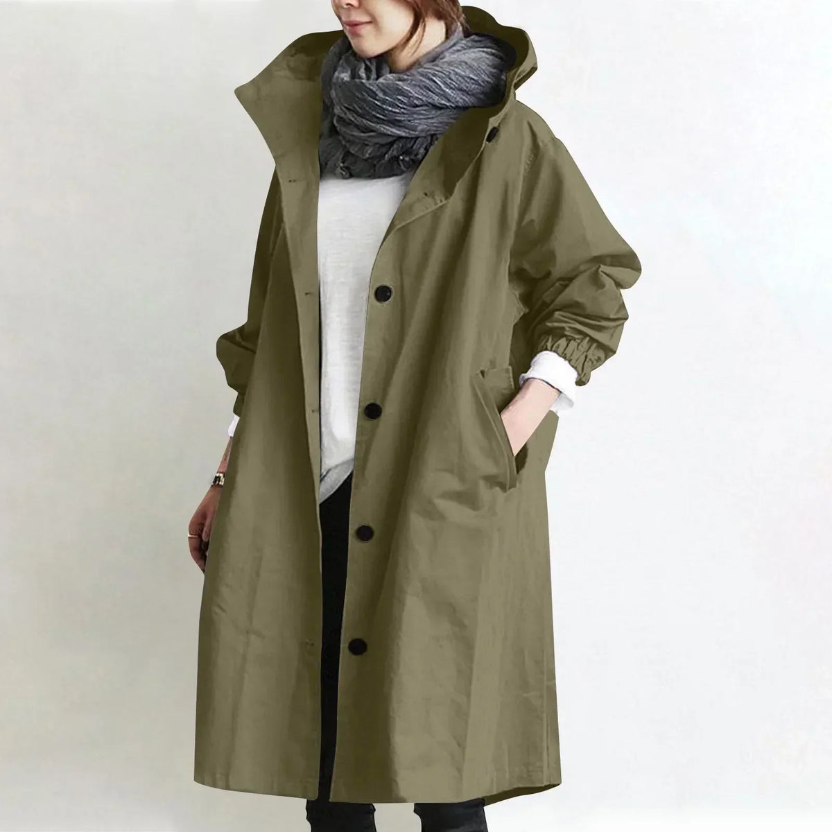 Gisèle | Elegant Hooded Trench Coat