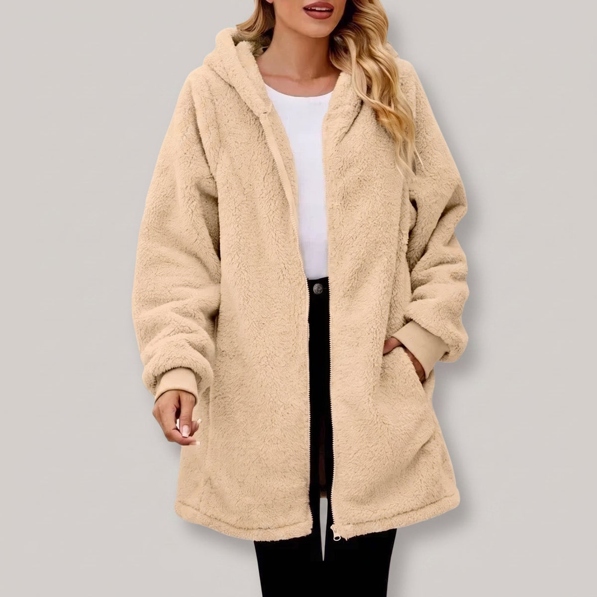Fiorella | Hooded Fleece Zip Jacket for Women