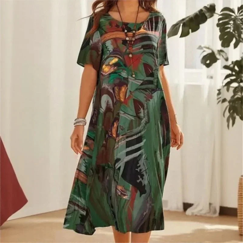 Grace | Dress in Contemporary Abstract Print